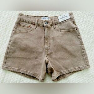 Abercrombie high rise Dad Short, size 28/6, tan/brown
